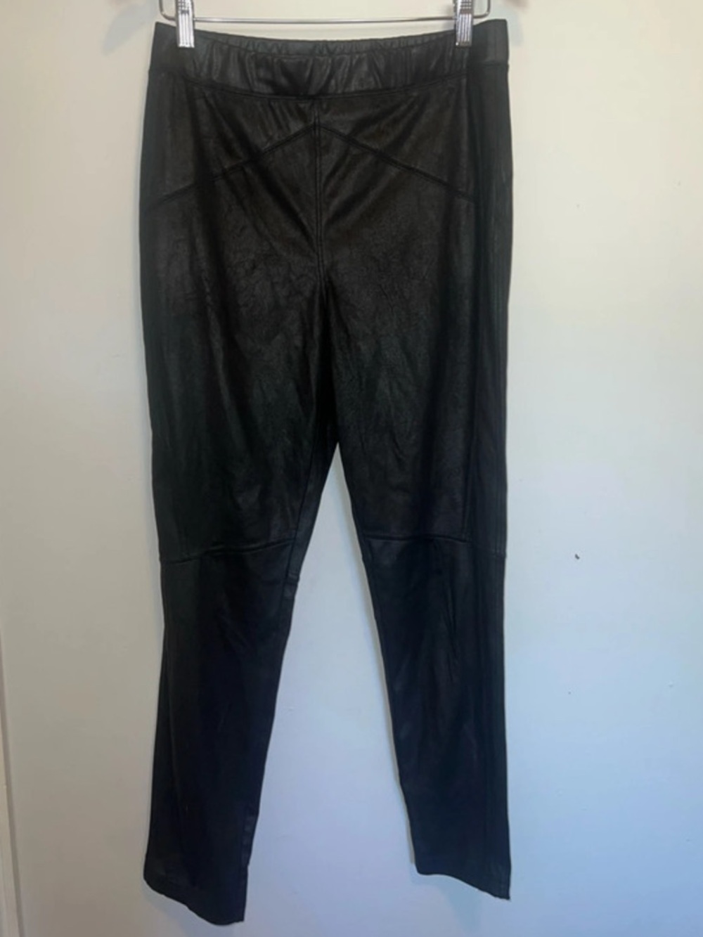 Free People Black Faux Leather Leggings